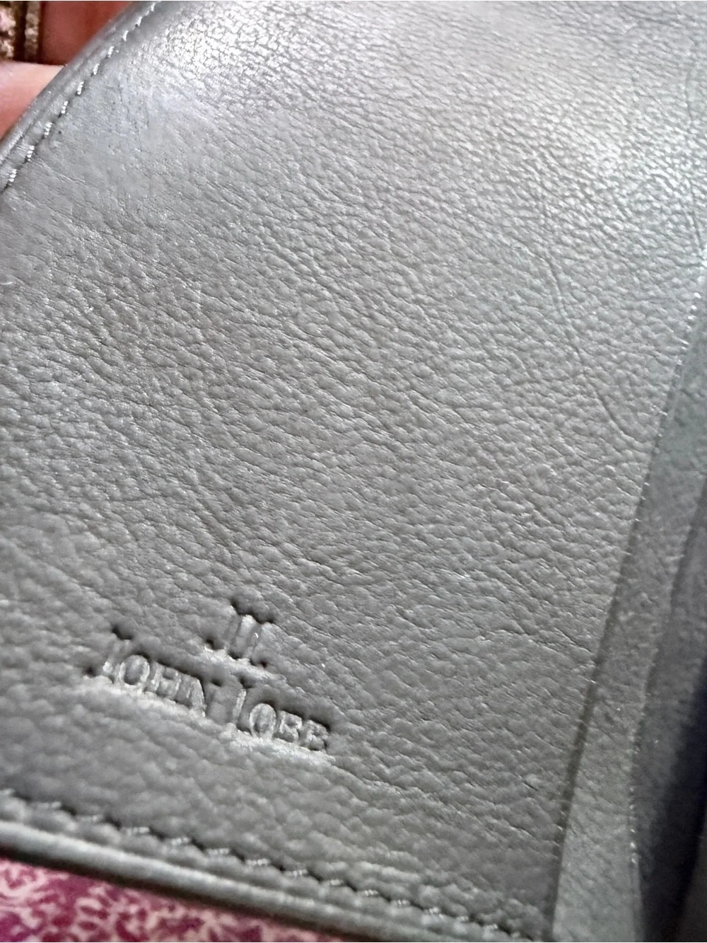 John Lobb black Suede Long Wallet